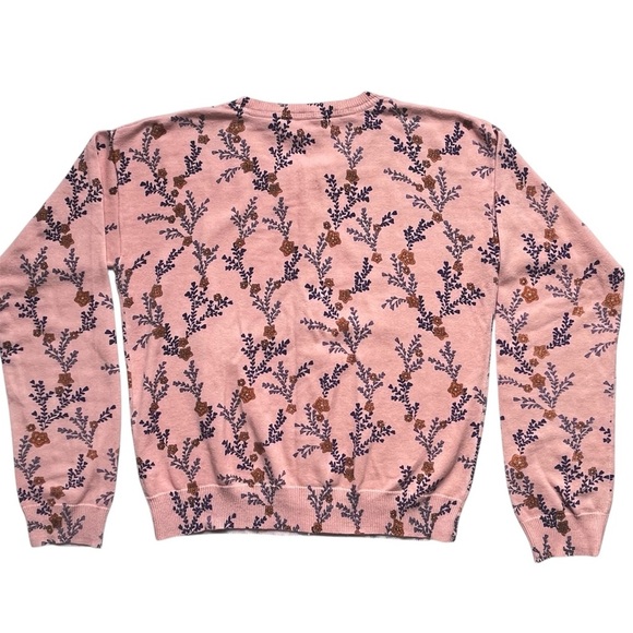 Sundance Floral Cotton Cardigan Pink Blue Feminine Cottagecore Layer XS - Picture 4 of 5